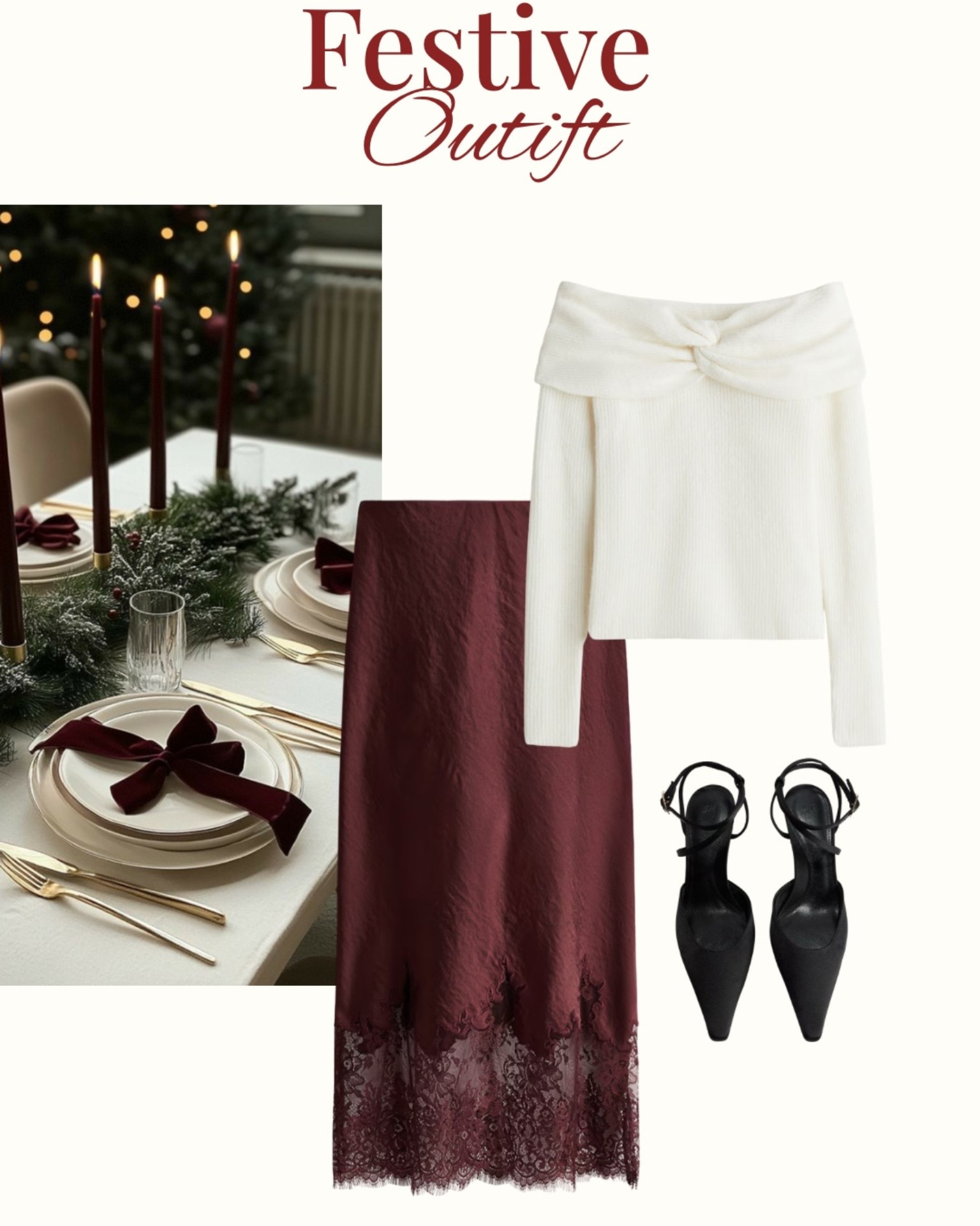 Festive outfit idea. Christmas Day, festive parties or New Year’s Day lunch 🤍

#LTKuk #LTKfestive #LTKwinter