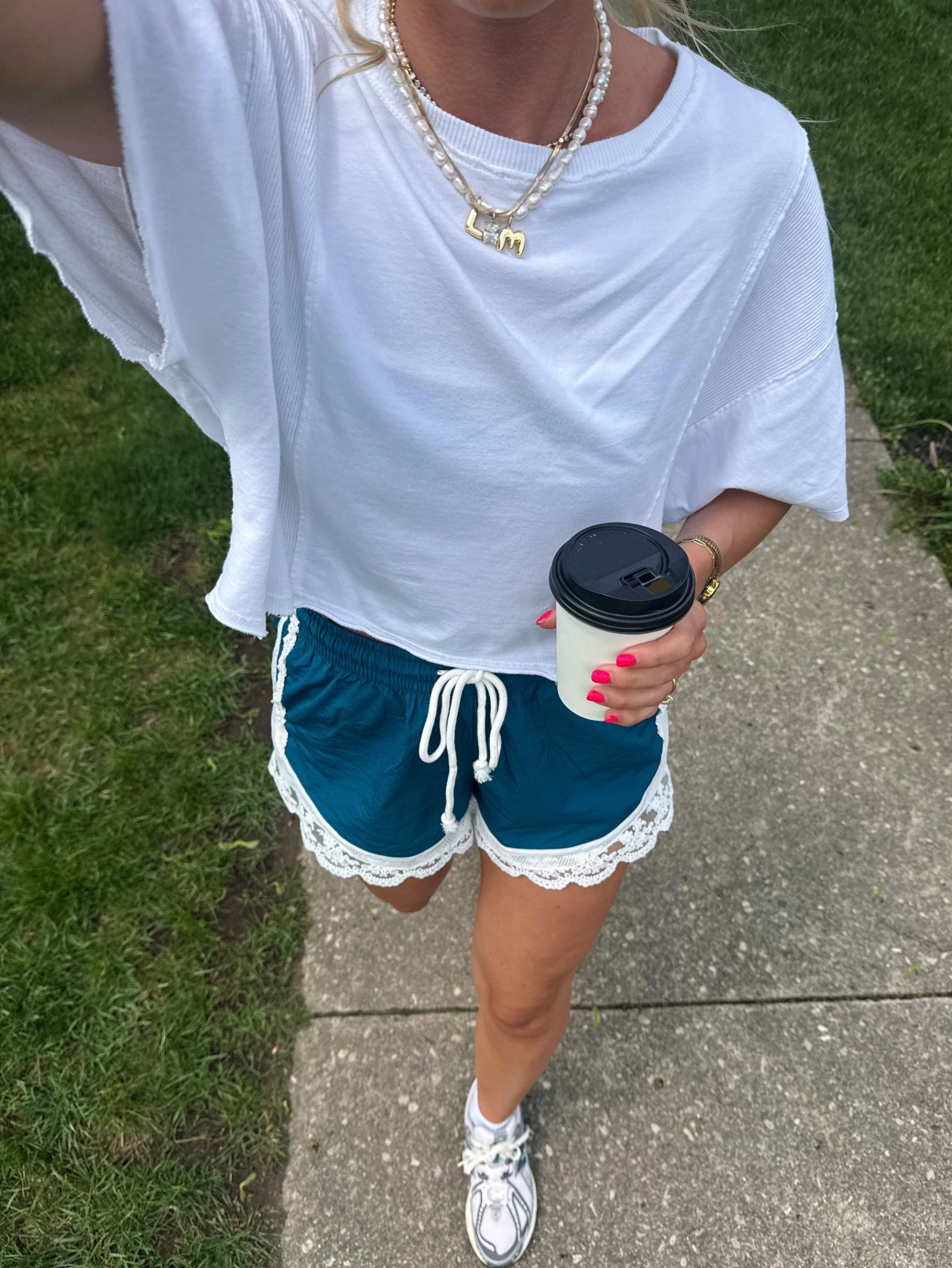 I love these shorts- both necklaces are ALV Jewels 🫐✨

#LTKActive #LTKootd