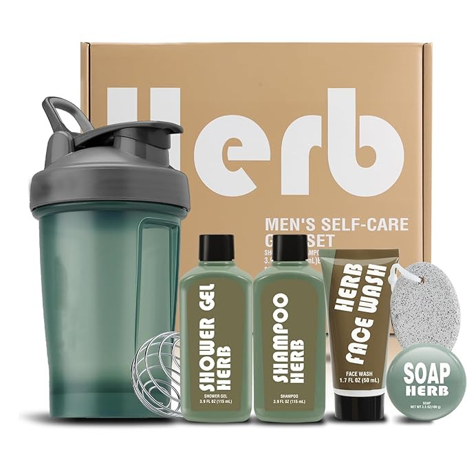 Body & Earth Gifts For Men 6Pcs Mens Body Wash Sets With Fresh Herbal Scent Perfect Birthday Gift... | Amazon (US)