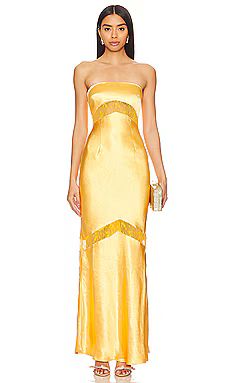 Runaway The Label Melrose Dress in Golden from Revolve.com | Revolve Clothing (Global)