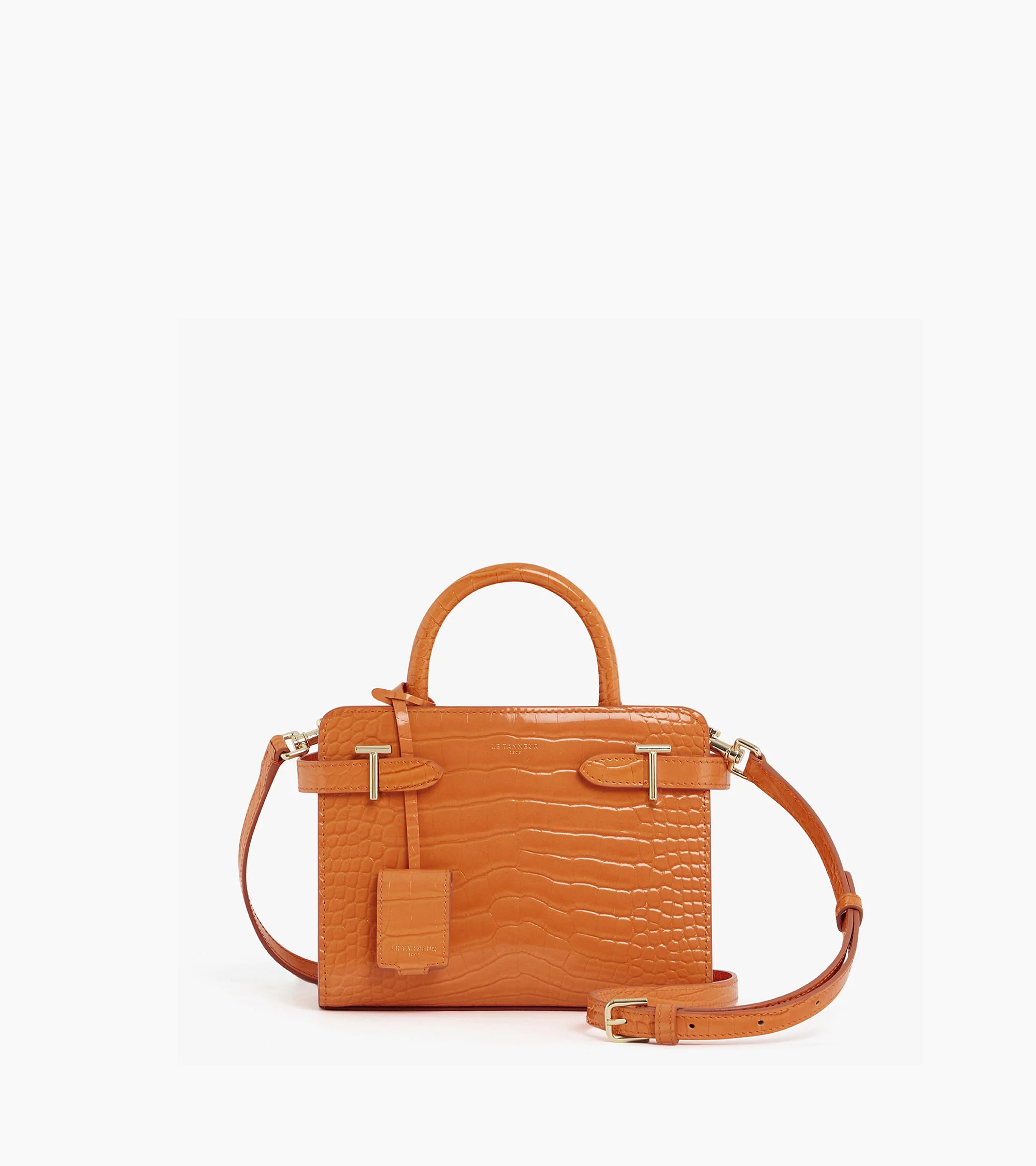 Emilie small handbag in crocodile-embossed leather | Le Tanneur
