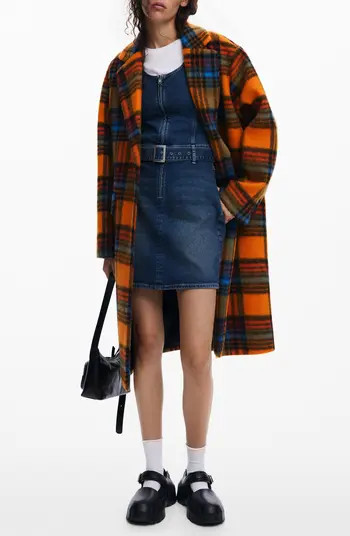 Desigual Napoles Plaid Coat | Nordstrom | Nordstrom