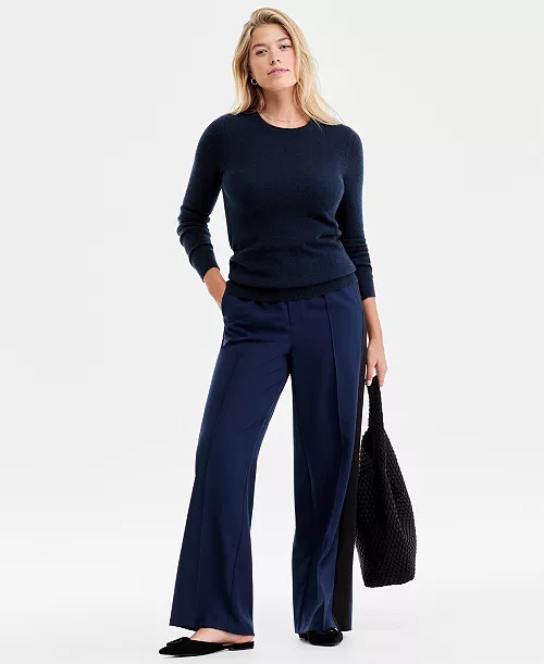 Charter Club Women's Long-Sleeve 100% Cashmere Crewneck Sweater, PXS-3X, Macy's Exclusive - Macy'... | Macy's