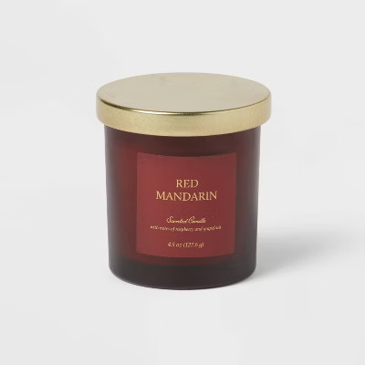 4.5oz Glass Red Mandarin Candle Maroon - Threshold™ | Target