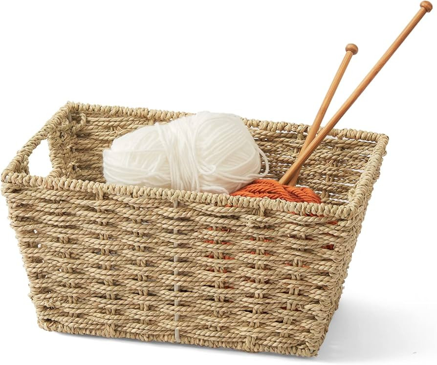 Artera Medium Wicker Storage Baskets - Woven Seagrass Basket for Organizing, Stackable Natural St... | Amazon (US)