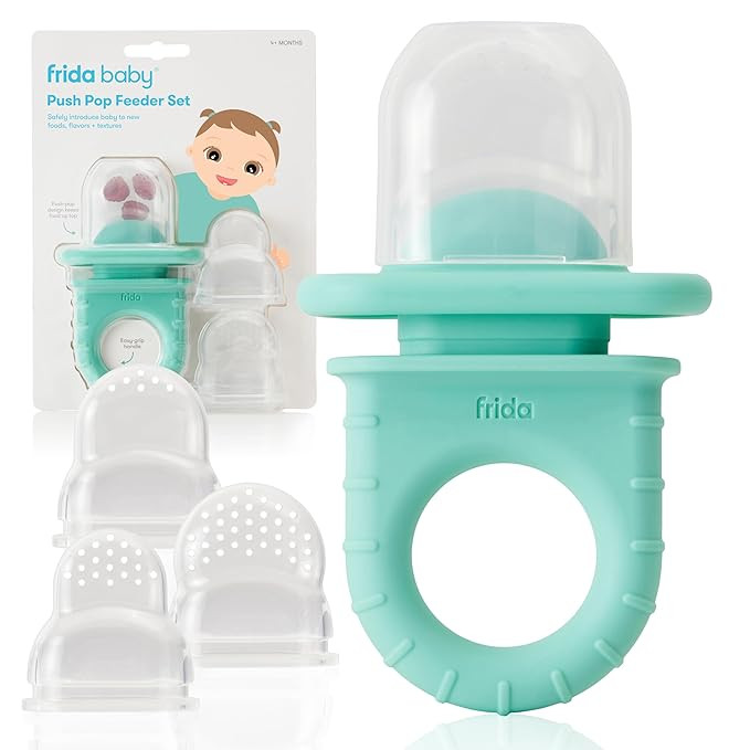 Frida Baby Push Pop Feeder, Baby Fruit Feeder, Baby Fruit Food Feeder to Safely Introduce New Foo... | Amazon (US)