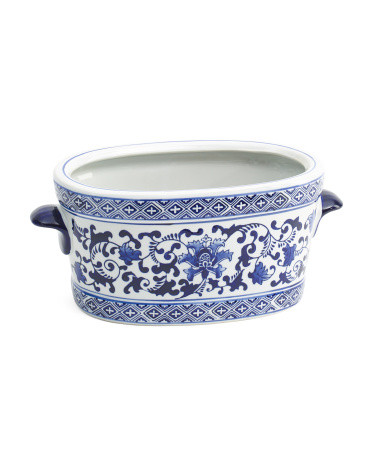 13.75in Chinoiserie Ceramic Indoor Planter | Marshalls