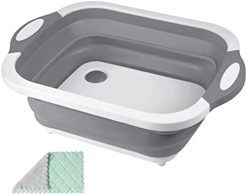Collapsible Cutting Board, HI NINGER Chopping Board with Towel Kitchen Foldable Camping Dishes Si... | Amazon (US)