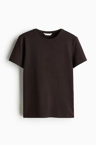 H & M - Fitted Tee - Dark Brown | H&M (KR)