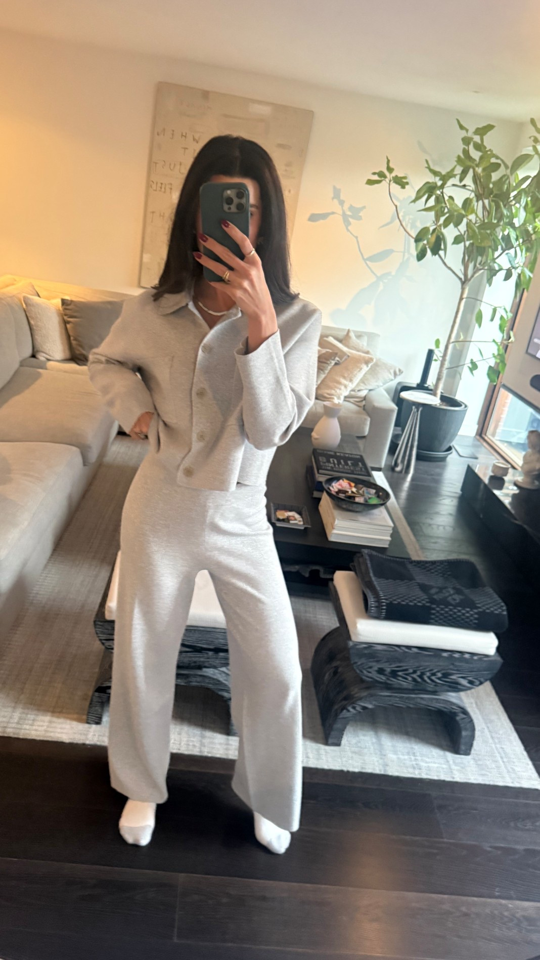 Cozy but put together airport fit ✈️