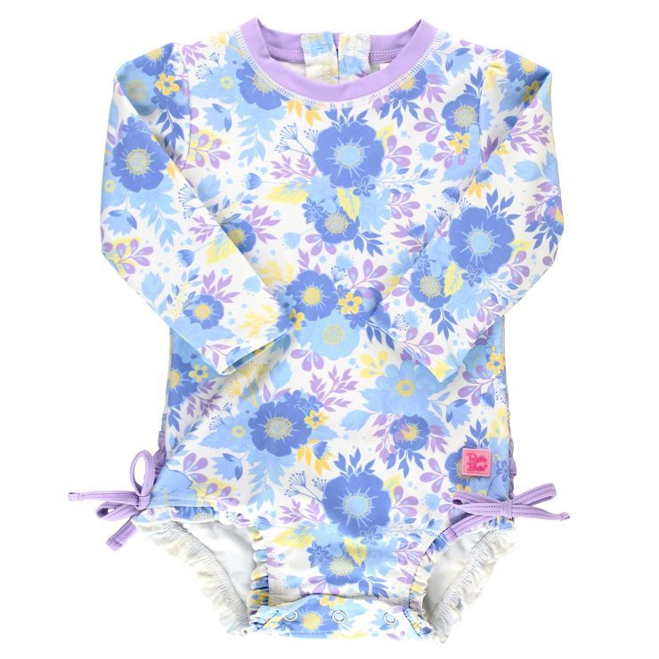 RuffleButts Pristine Blooms Long Sleeve One Piece | Target
