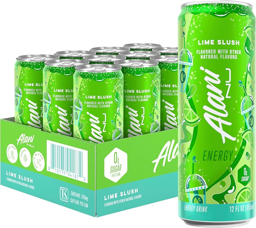 Alani Nu Lime Slush Sugar Free Energy Drink (Pack of 12) | Amazon (US)