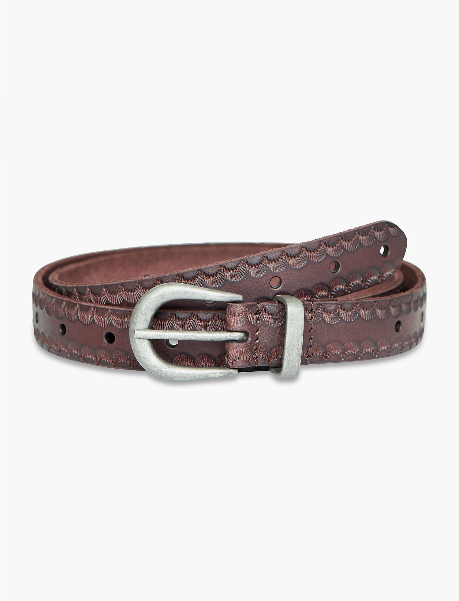 Scallop Embossed Belt With Novelty Buckle | Lucky Brand | Lucky Brand