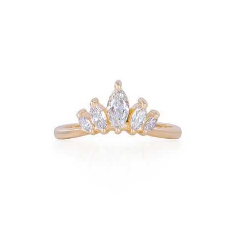 Crown of Hope | Polished Gold Marquise Diamond Ring | Chupi | Chupi