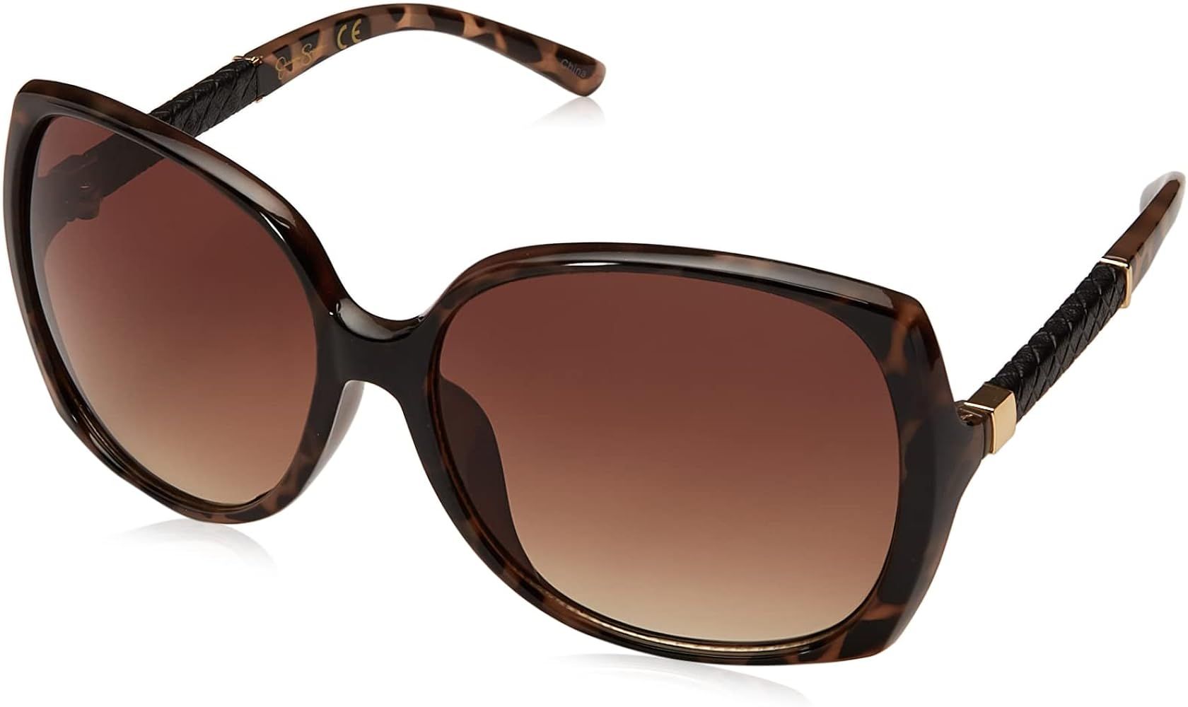 Jessica Simpson J5236 Elegant Oversized UV Protective Women's Butterfly Sunglasses. Glam Gifts for W | Amazon (US)