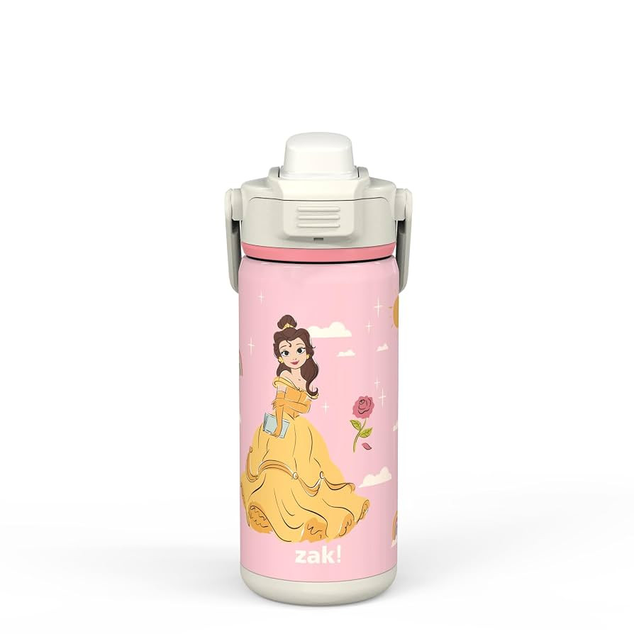 Zak Designs Beacon Insulated Bottle, Disney Princess - 14 oz - Durable Stainless Steel - Double-W... | Amazon (US)