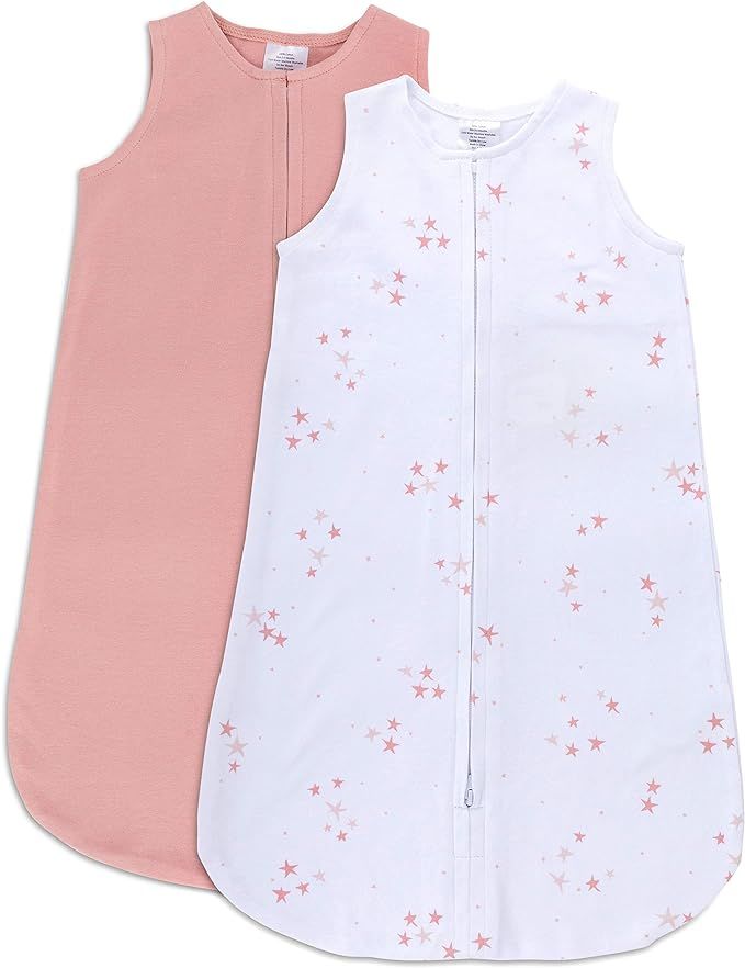 Ely's & Co. Baby Wearable Blanket│Sleep Bag 2-Pack Set - 100% Interlock Knit Cotton for Baby Gi... | Amazon (US)