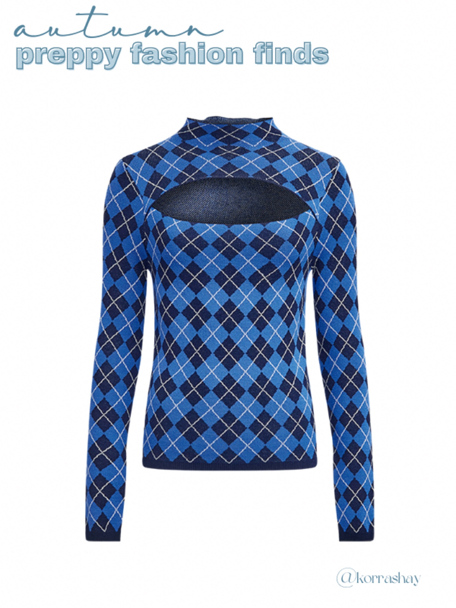 Preppy fall fashion finds!
Argyle cut out front sweater in blue!

🏷
Preppy fall fashion, preppy fall outfits, fall fashion finds, fall fashion ideas, thanksgiving outfit ideas, preppy fashion Inspo 

#LTKstyletip #LTKSeasonal #LTKfit