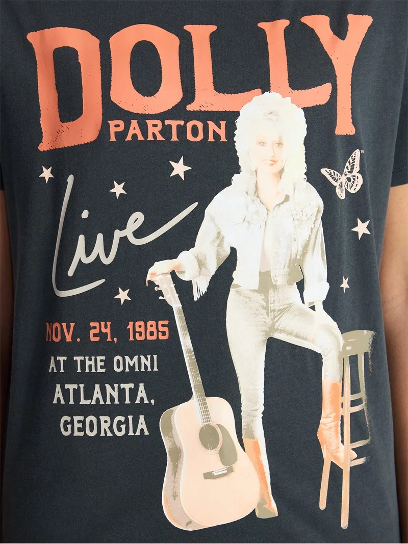 Dolly Parton Women's Live Graphic Tee with Short Sleeves, Sizes XXS-XXL - Walmart.com | Walmart (US)