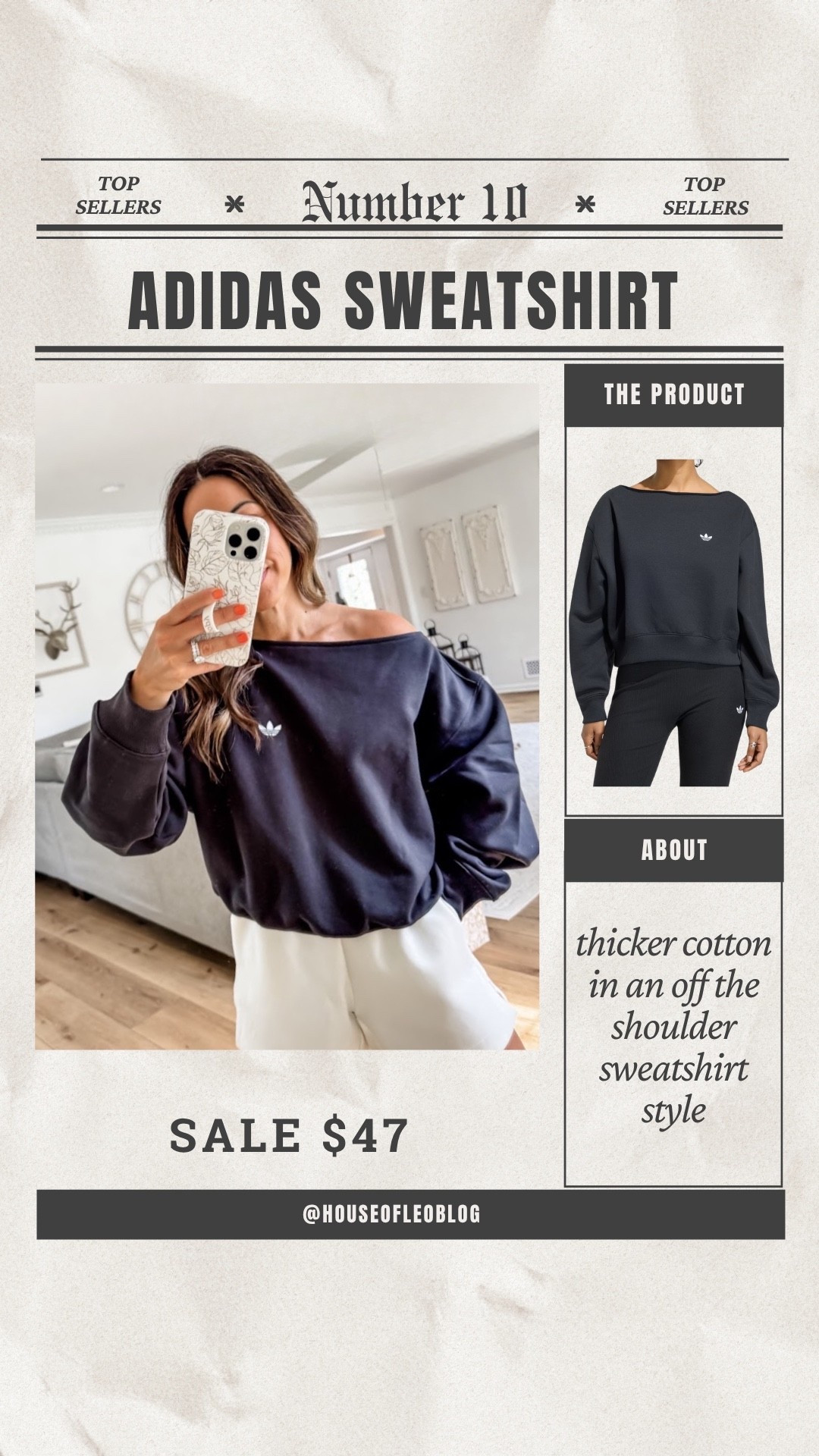 Adidas sweatshirt small. Off the shoulder sweatshirt.

#LTKSaleAlert #LTKOver40