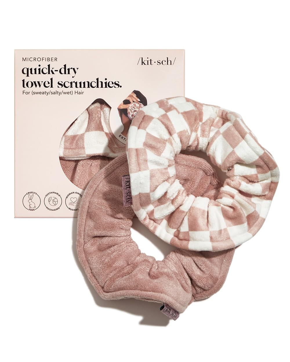 Kitsch Microfiber Hair Towel Scrunchie - Soft Large Scrunchies for Women - Scrunchies for Thick H... | Amazon (US)