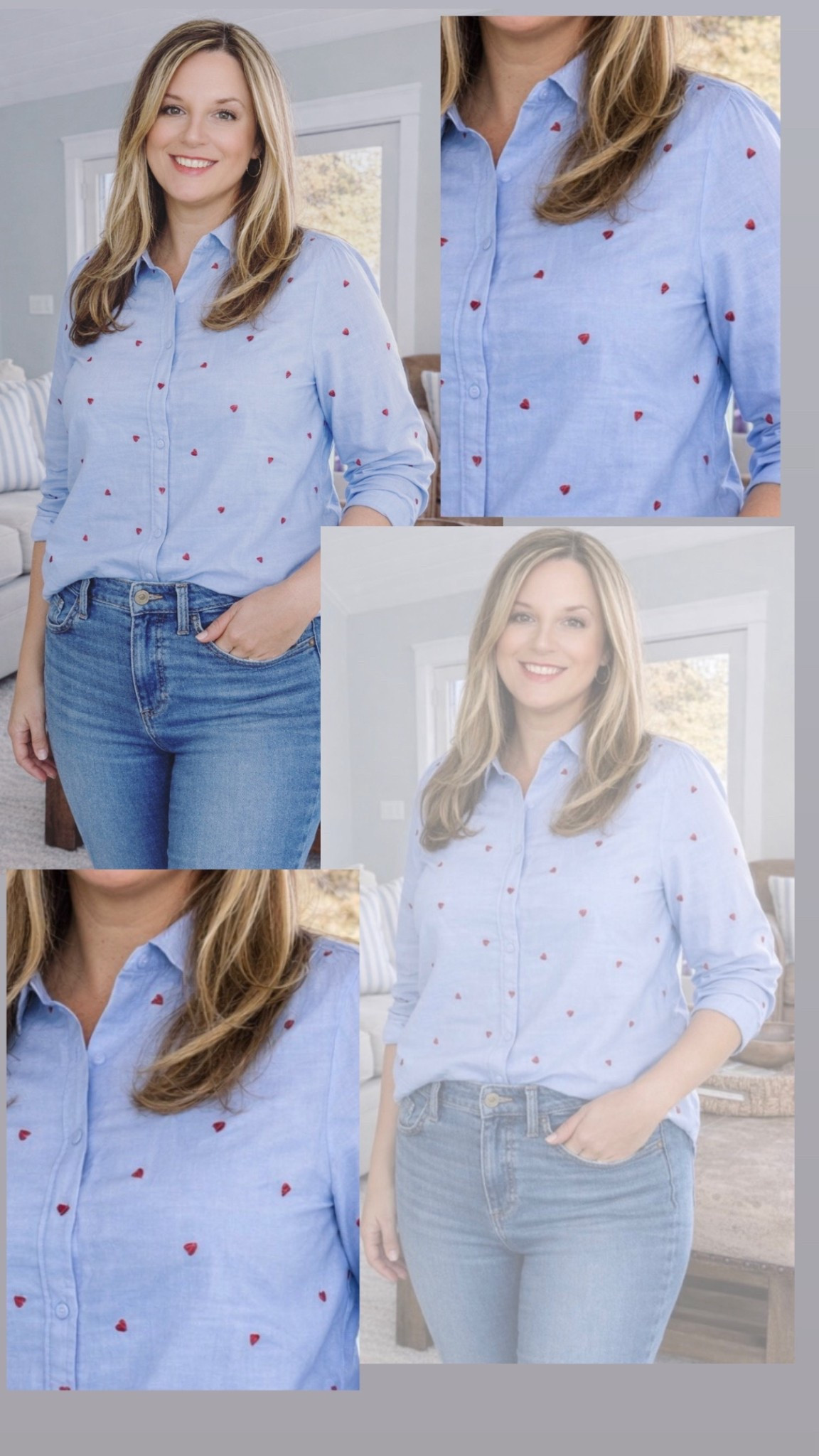 All ❤️ for the button up.  Casual suble valentines.  Kolhs Valentine

#LTKValentine #LTKPlusSize