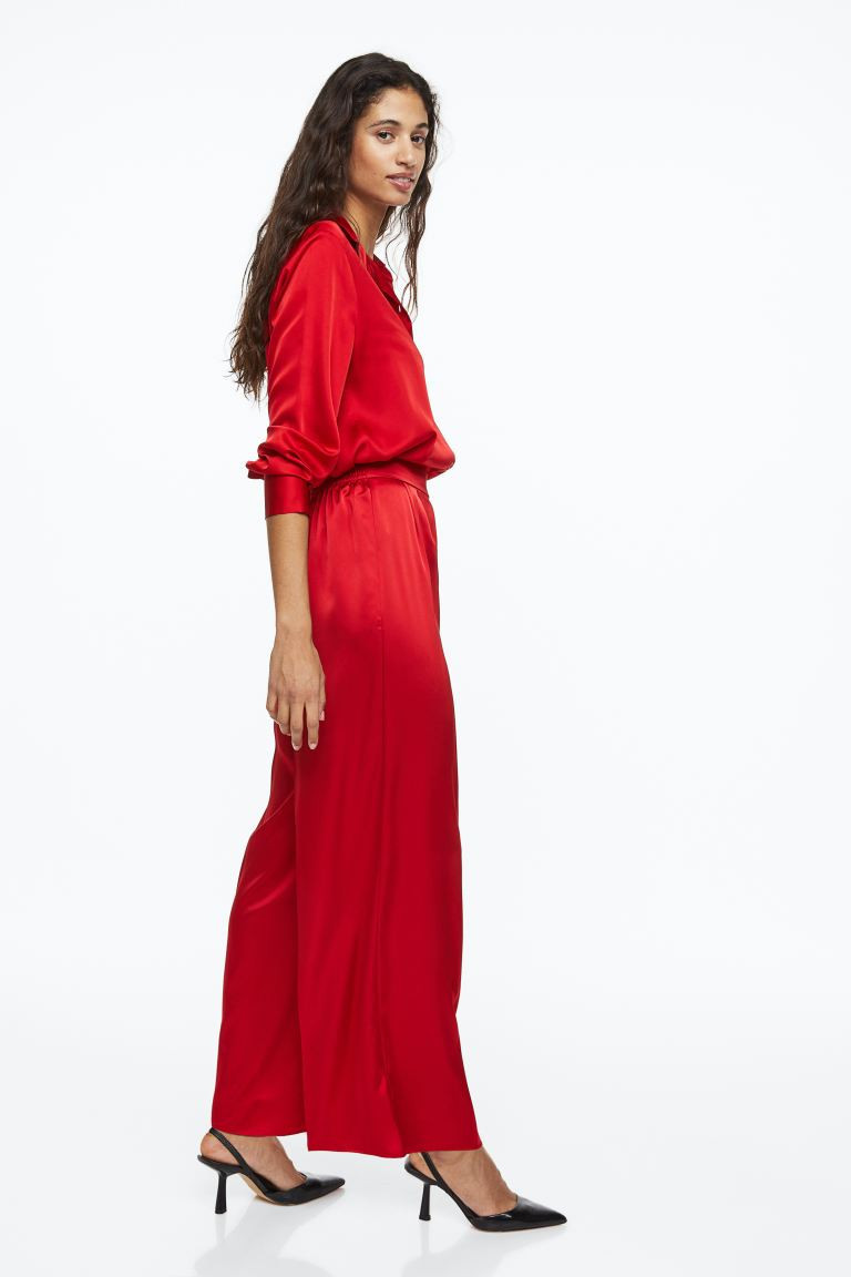 Wide-cut Satin Pants | H&M (US + CA)