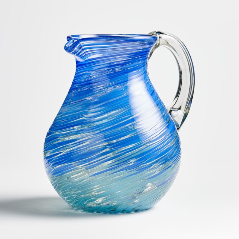 Rae 98-Ounce Swirl Pitcher + Reviews | Crate and Barrel | Crate & Barrel