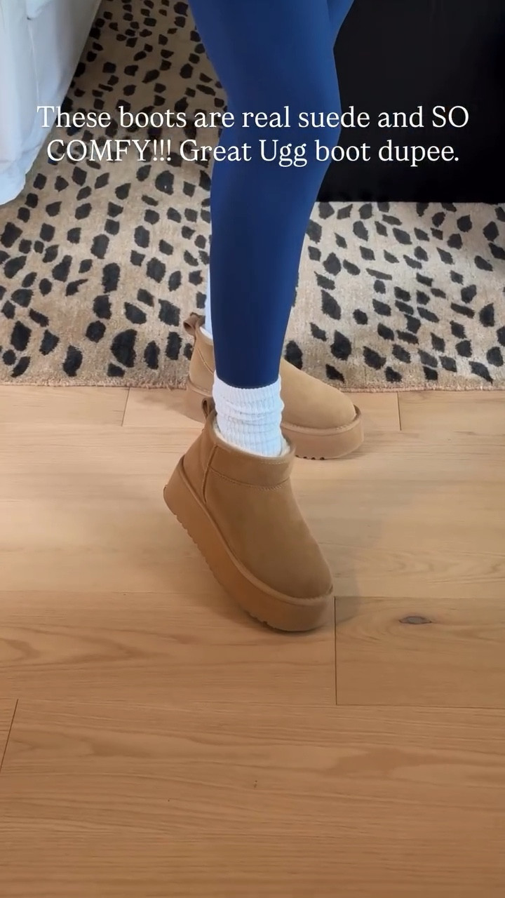 These boots are real suede and SO COMFY!!! Great Ugg boot look alike for less. Fit tts  

#LTKgrwm #LTKdayinmylife #LTKootd