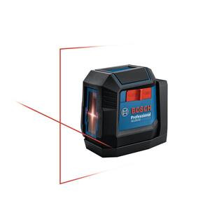Bosch 50 ft. Dual Power Battery Red Beam Self-Leveling Cross-Line Laser Level GLL50-20 - The Home... | The Home Depot