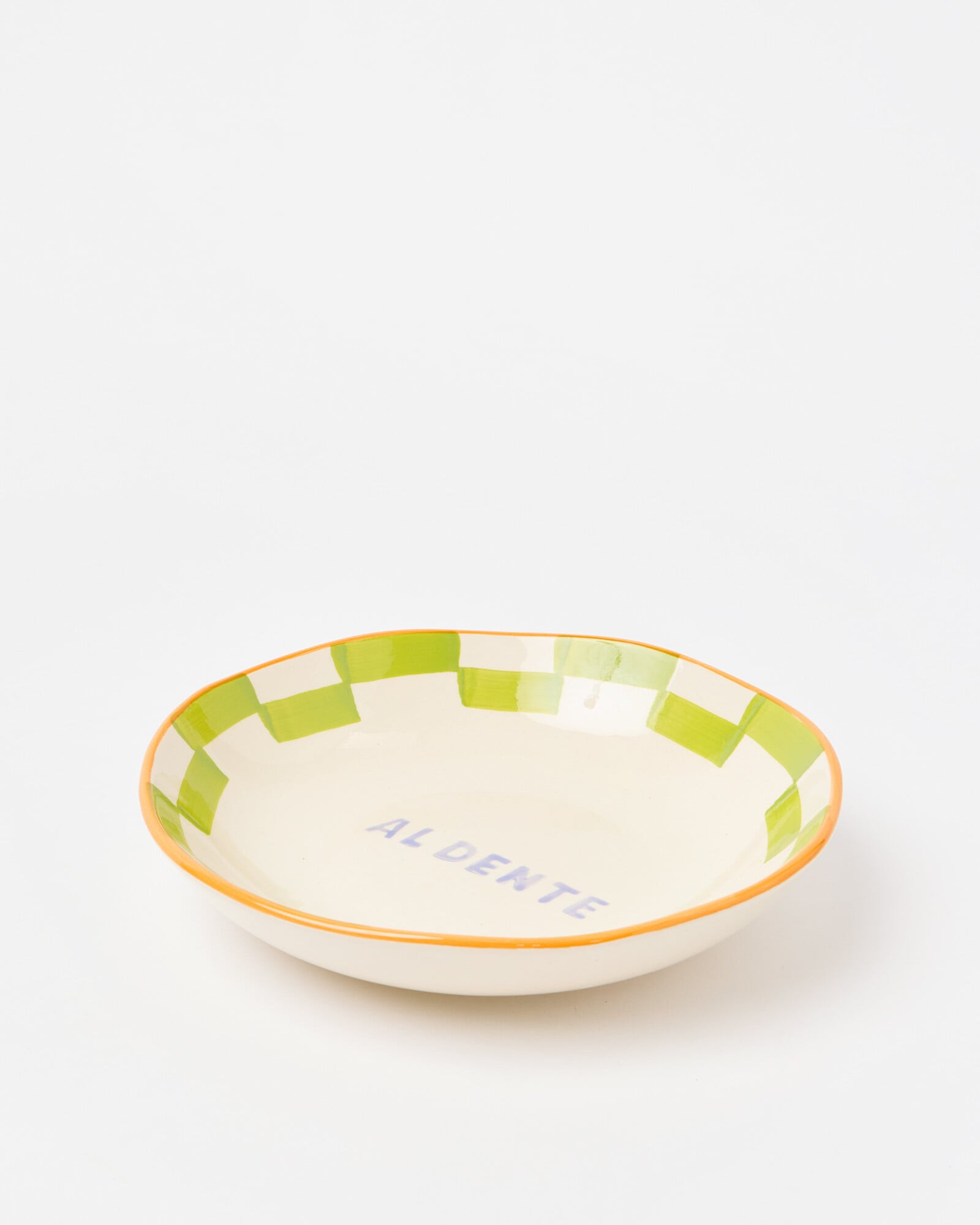 Al Dente Chequerboard Ceramic Pasta Bowl | Oliver Bonas | Oliver Bonas (Global)