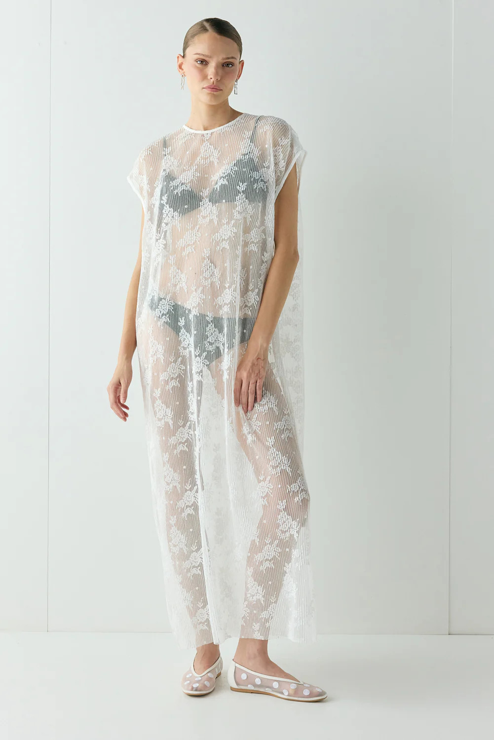 Lucienne Lace Maxi Dress White | VRG Grl