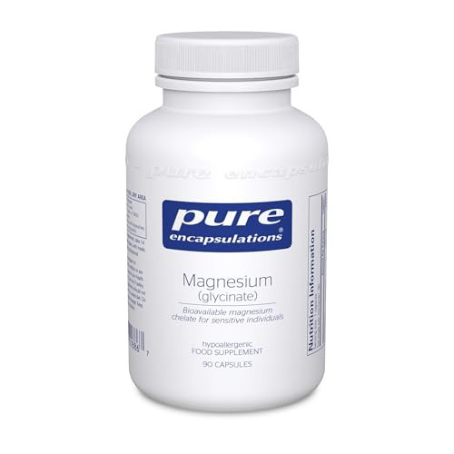 Pure Encapsulations Magnesium Glycinate 120mg - Bioavailable Magnesium Chelate Tiredness and Fatigue Supplement - 90 Capsules | Amazon (UK)