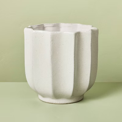 9" Ceramic Planter Pot Sour Cream - Hearth & Hand™ with Magnolia | Target