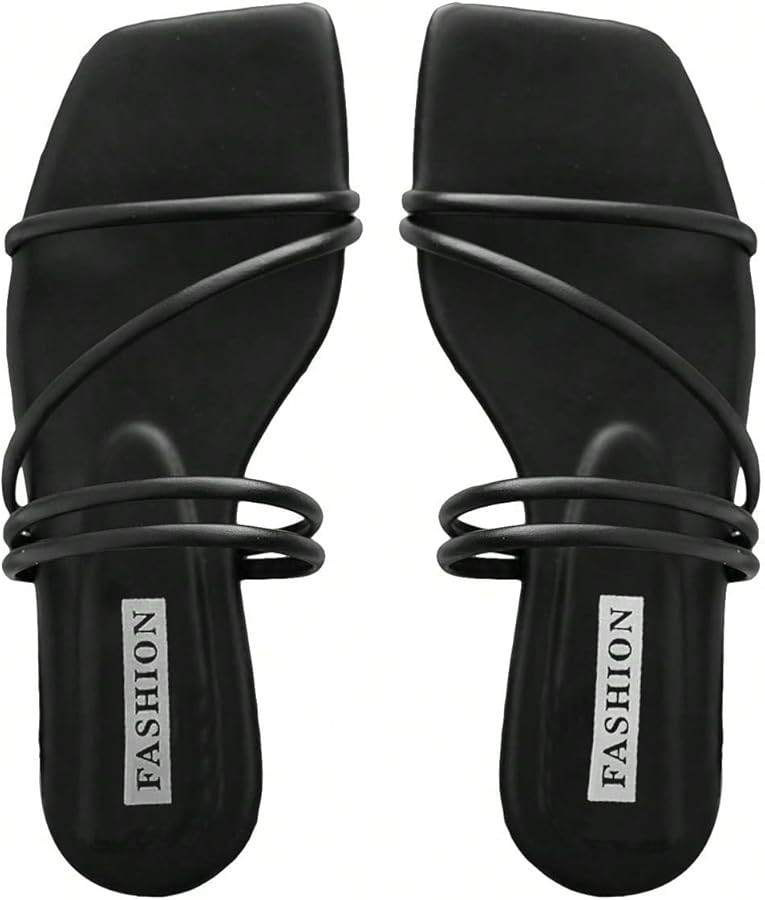 GORGLITTER Women's Strappy Sandals Criss Cross Strap Flat Sandals Open Toe Slides Shoes | Amazon (US)