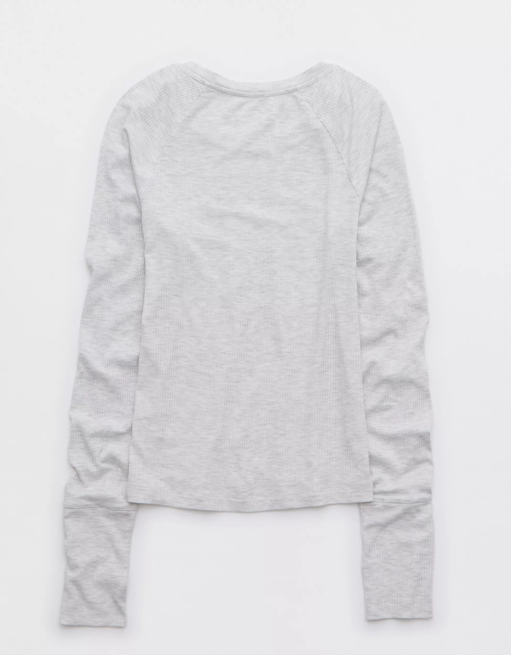 OFFLINE By Aerie Thumbs Up Fitted Ribbed T-Shirt | Aerie