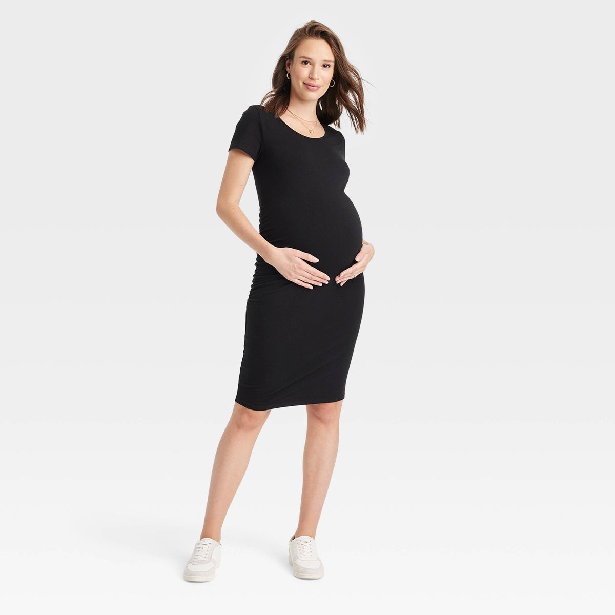 Short Sleeve Essential Midi T-Shirt Maternity Dress - Isabel Maternity by Ingrid & Isabel™ | Target