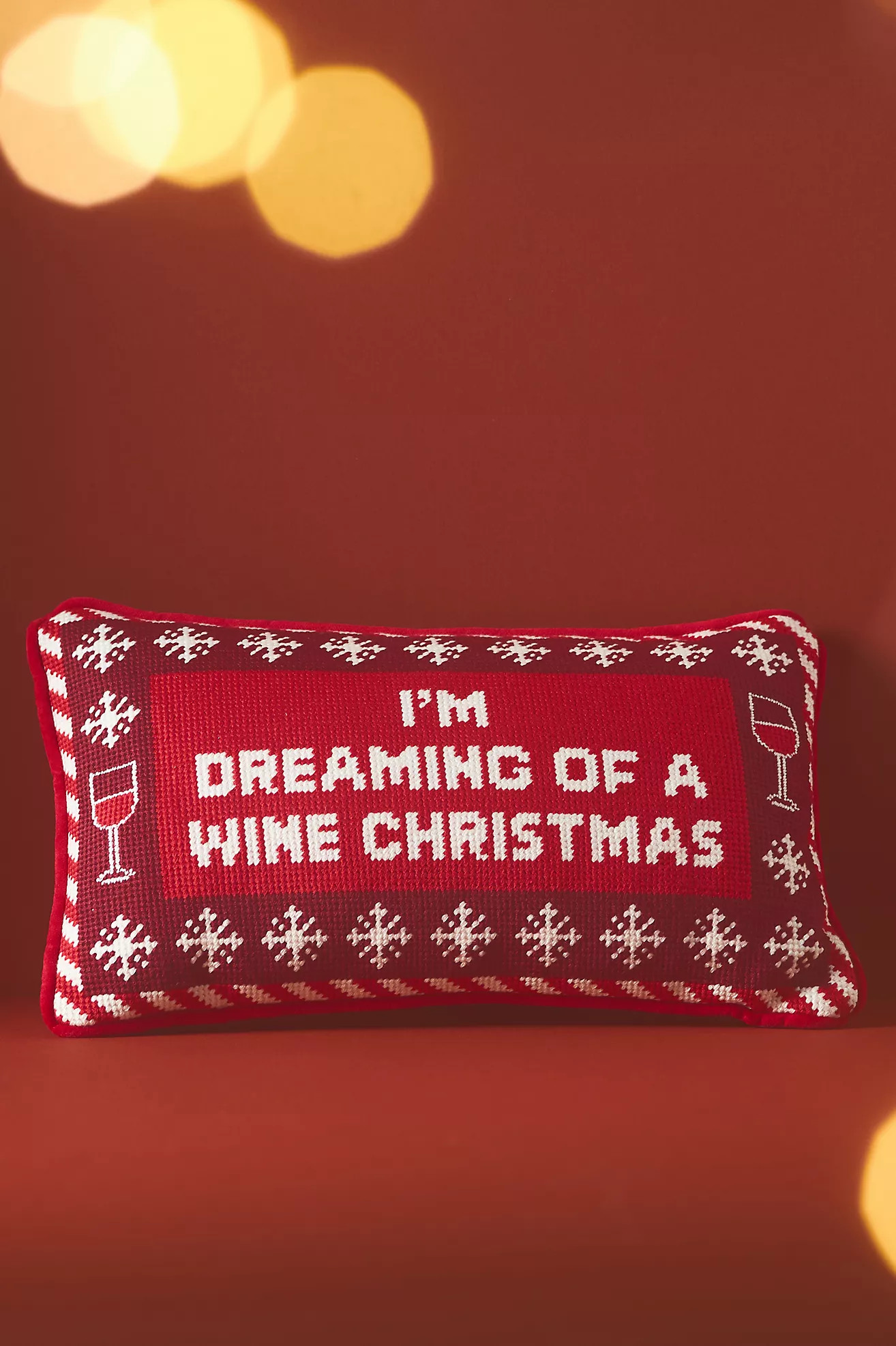 Furbish Studio Holiday Petite Needlepoint Pillow | Anthropologie (US)