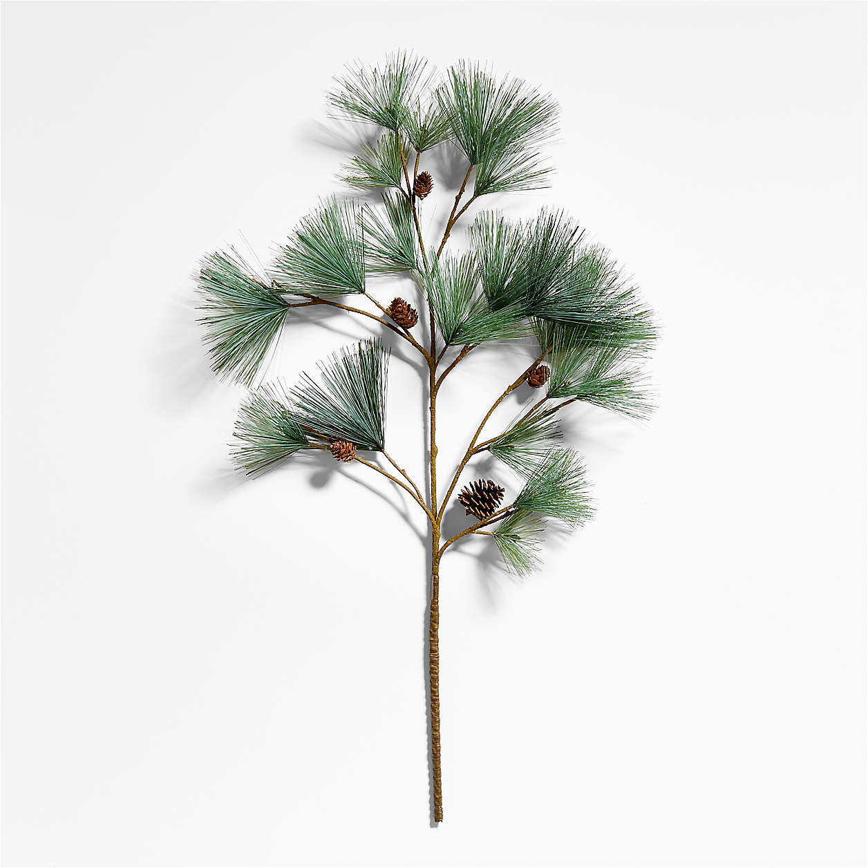 Faux Pine Needle Stem with Pinecones 38" + Reviews | Crate & Barrel | Crate & Barrel