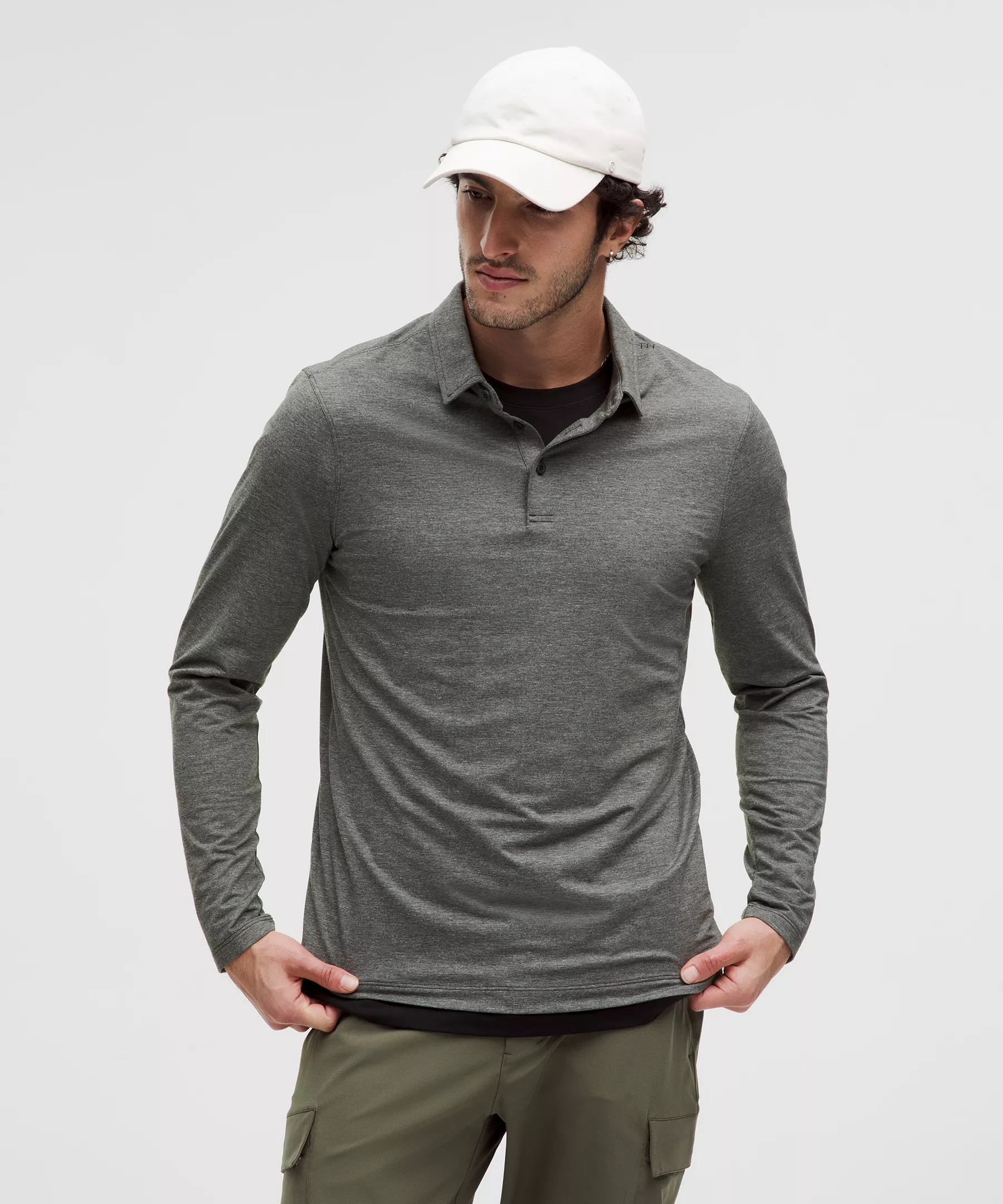Evolution Long-Sleeve Polo Shirt | Men's Long Sleeve Shirts | lululemon | Lululemon (US)