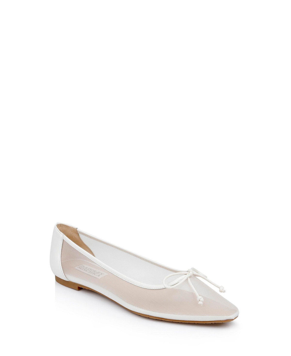 Badgley Mischka Women's Cam Sheer Mesh Evening Ballet Flats - White Mesh | Macy's