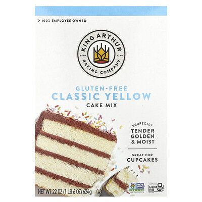King Arthur Baking Company, Gluten Free Classic Yellow Cake Mix, 22 oz (624 g) | iHerb