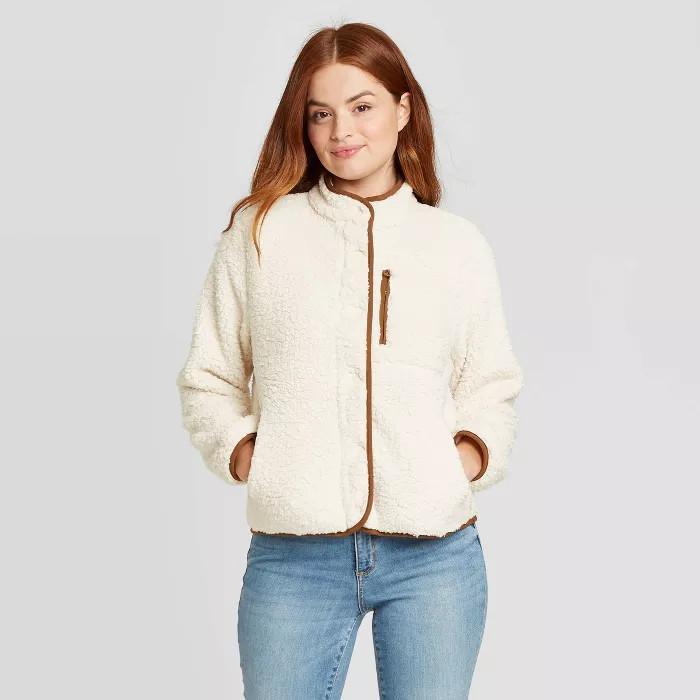 Women's Faux Fur Sherpa Jacket - Universal Thread™ | Target