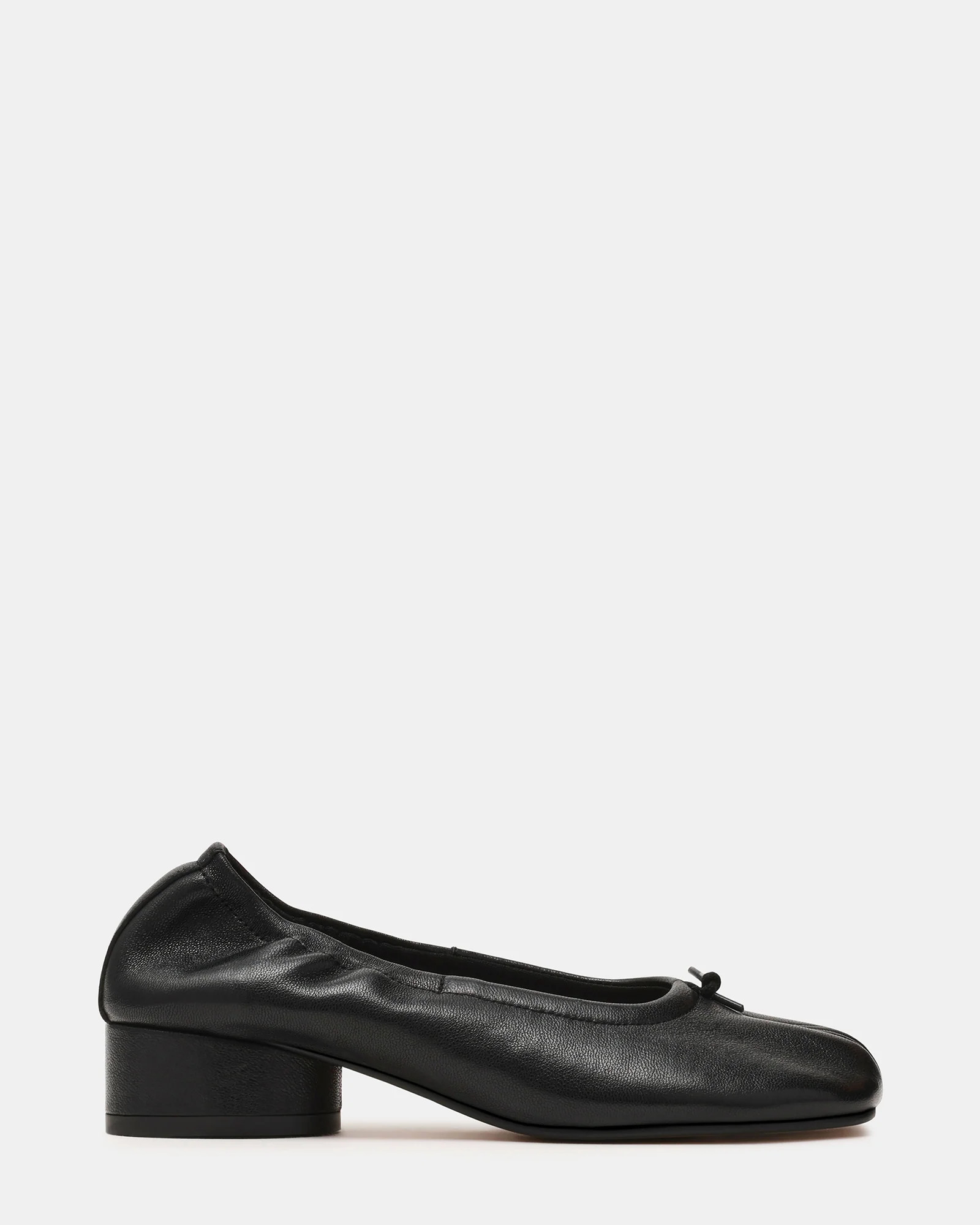 CYRA Black Leather Split Toe Tabi Women's Heel | Steve Madden (US)