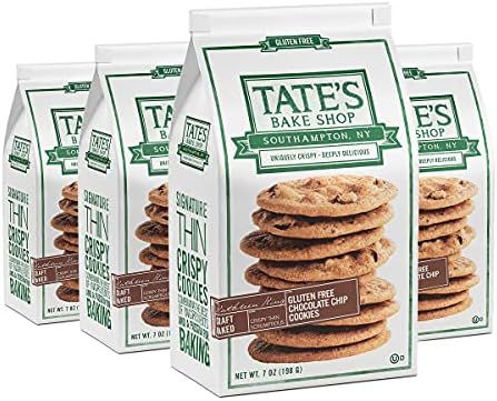 Tate's Bake Shop Gluten Free Chocolate Chip Cookies, Gluten Free Cookies, 4 - 7 oz Bags | Amazon (US)