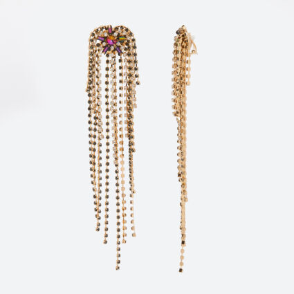 Gold Tone Embellished Drop Earrings | TK Maxx