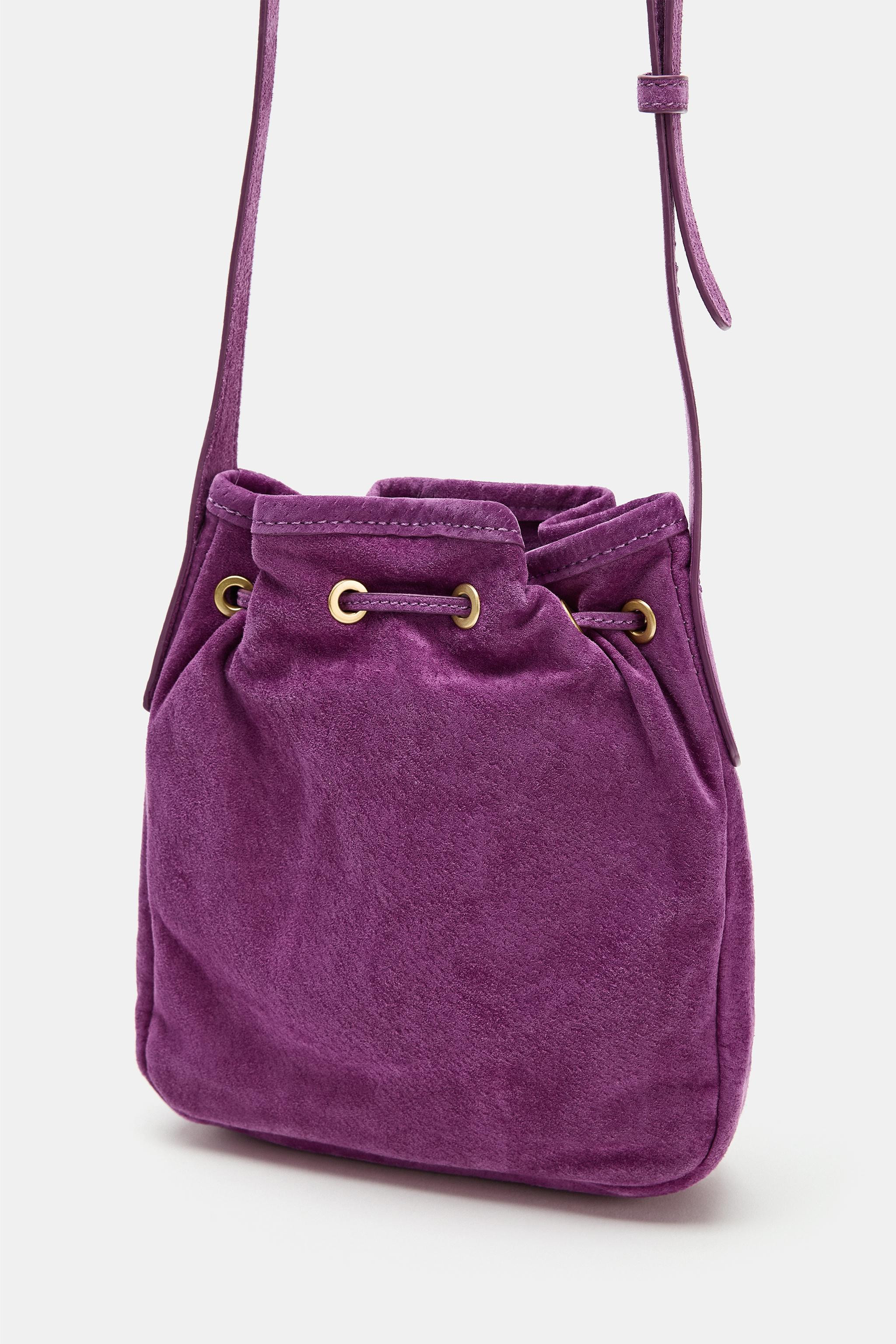 GATHERED LEATHER MINI CROSSBODY BAG | Zara US