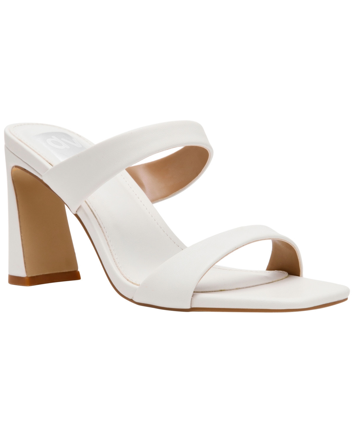 Dv Dolce Vita Women's Veniss Two-Band Blade Heel Dress Sandals - White | Macy's