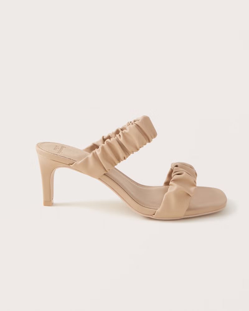 Women's Scrunchie Heel Sandals | Women's Best Dressed Guest Collection | Abercrombie.com | Abercrombie & Fitch (US)