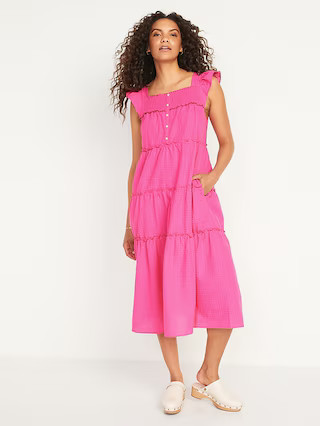 One Fly Mama Tiered Midi Dress | Old Navy (US)